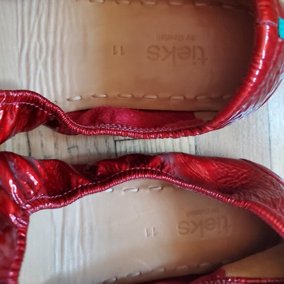 Tieks by Gavrieli Red Diamond Patent Ballet Flats Special Edition Womens size 11 - Picture 7 of 16